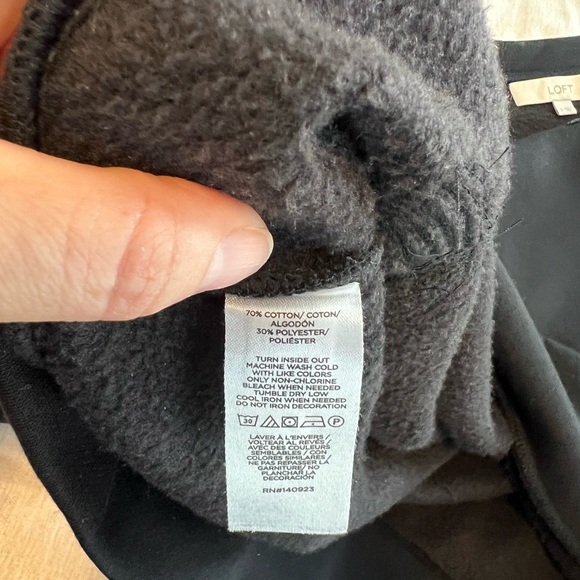 LOFT Black Crew Neck Sweater with Bow Accents - Picture 9 of 9